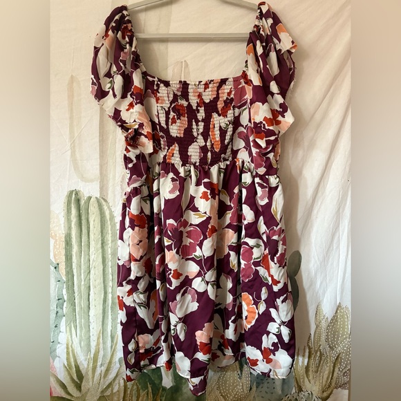 Eloquii Elements Plus Size Floral Off the Shoulder Midi Dress 🌵22 - Picture 11 of 13
